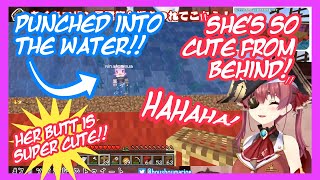 Download lagu Minato Aqua gets Relentlessly Bullied by Houshou Marine in Minecraft [ENG] mp3