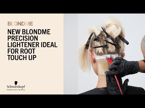 The new BlondMe precision lightener is ideal for lightening the roots