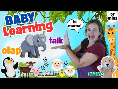 Baby Learning with Miss Katie! Learn First Words, Gestures & Animals + Nursery Rhymes! Clap & Point