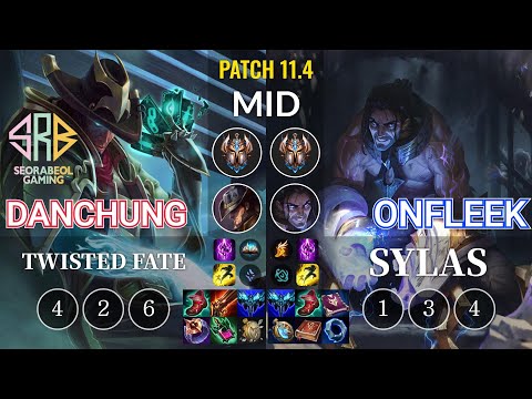 SRB Danchung Twisted Fate vs OnFleek Sylas Mid - KR Patch 11.4