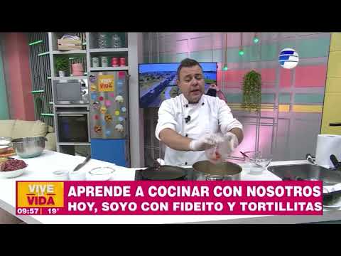 Aprende a cocinar Soyo con fideito y Tortilla | Receta En VLV