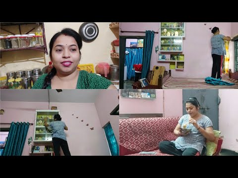 Durga puja ki raat din ki safai .....||Indian youtuber monidipa