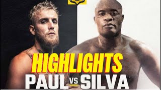 Jake Paul vs Anderson Silva HIGHLIGHTS