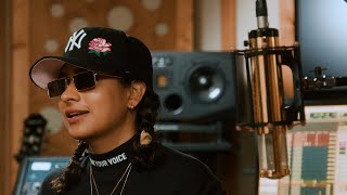 Video thumbnail for Madame Gandhi and the Manley Reference Gold Mic by manleylabs