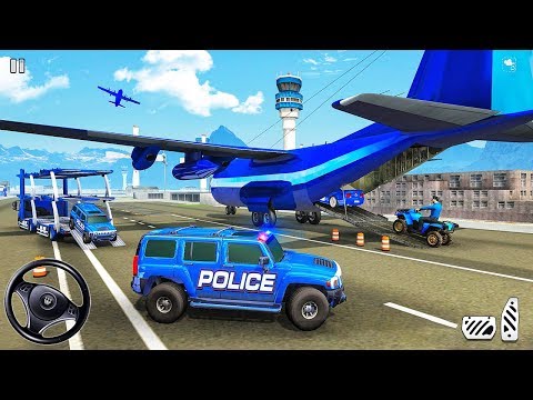 US Police Hummer Car and Quad Bike Plane Transporter - Android Gameplay