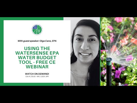 Using the Watersense EPA Water Budget Tool