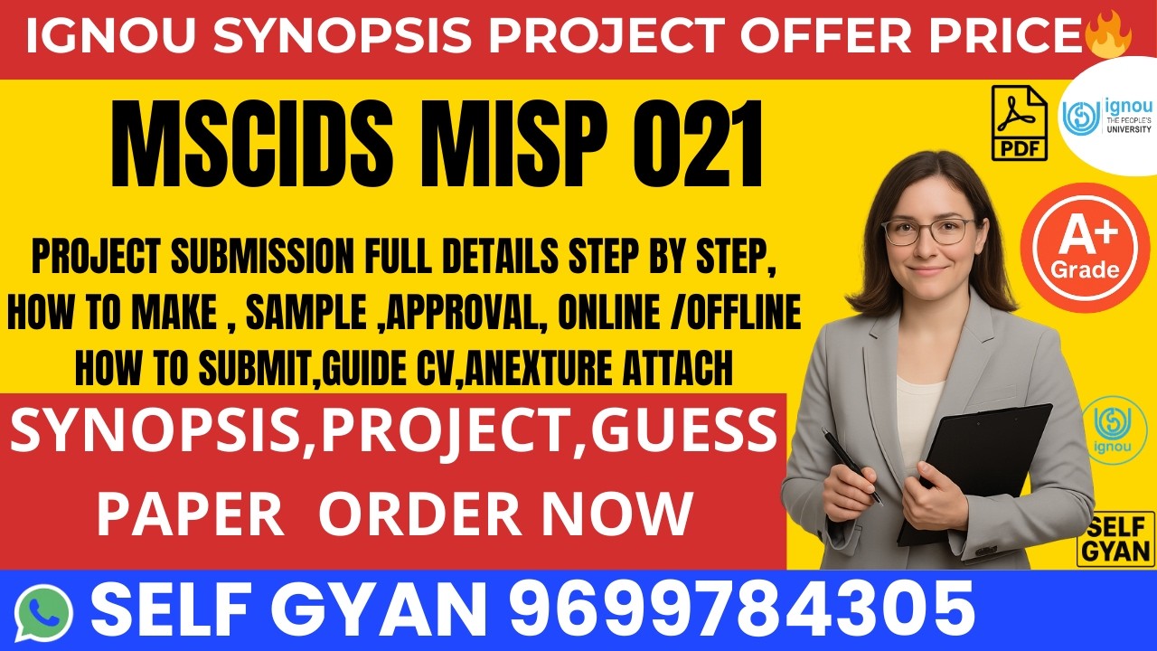 MSCIDS MIS 021 IGNOU Project Submission 2026 🔥 Full Process + PDF Download | Step-by-Step Guide