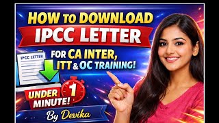 How to download IPCC letter for CA Inter ITT and OC training in English 📚 |Under 1 minute| #cainter 