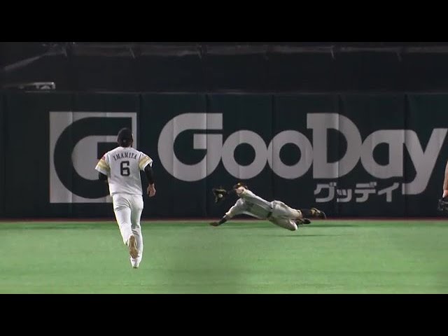 【7回表】ホークス・牧原大 またもや好守!! ダイビングキャッチでナイスプレー!! 2021/9/16 H-M