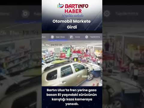 Otomobil markete girdi
