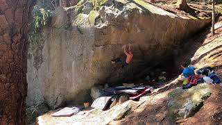 Video thumbnail of Little Karma, 8a (sit). Bagni di Masino