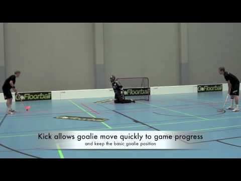 Goalie kick from post to post