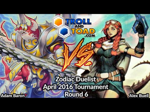 Adam Baron (Water) Vs Alex Buell (Kozmo) - Yugioh ZD April 2016 Tournament R6