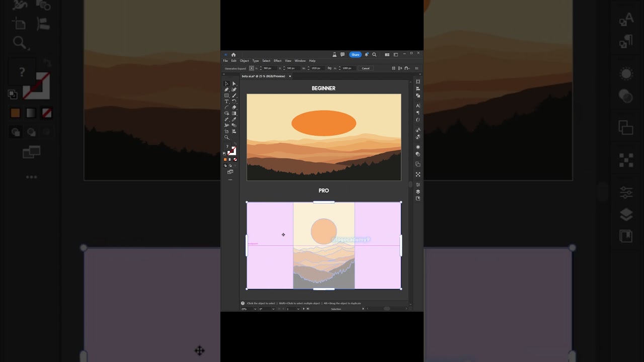 Tips - How to expand Vector art In Adobe Illustrator 2025 #logo_academy