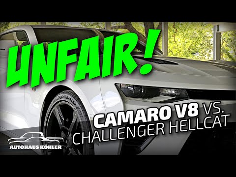 Chevrolet Camaro V8 vs. Dodge Challenger Hellcat - der etwas unfaire Vergleich
