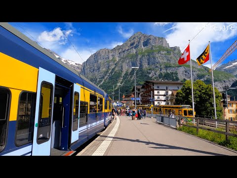 [ 4K ] Zugfahrt von Grindelwald nach Interlaken Schweiz | 4K 60fps HDR-Video