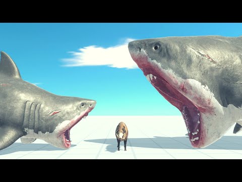 Mutant Megalodon And Baby Mutant Megalodon Vs Every Unit ARBS | Animal Revolt Battle Simulator
