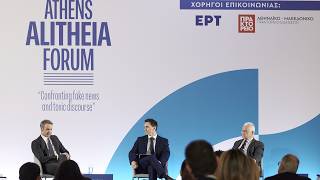 Μητσοτάκης στο Athens Alitheia Forum: «Έχω πέσει θύμα fake news εγώ, ο πατέρας μου και η οικογένειά μου» -«Μπλόκο» στα social media για ανηλίκους