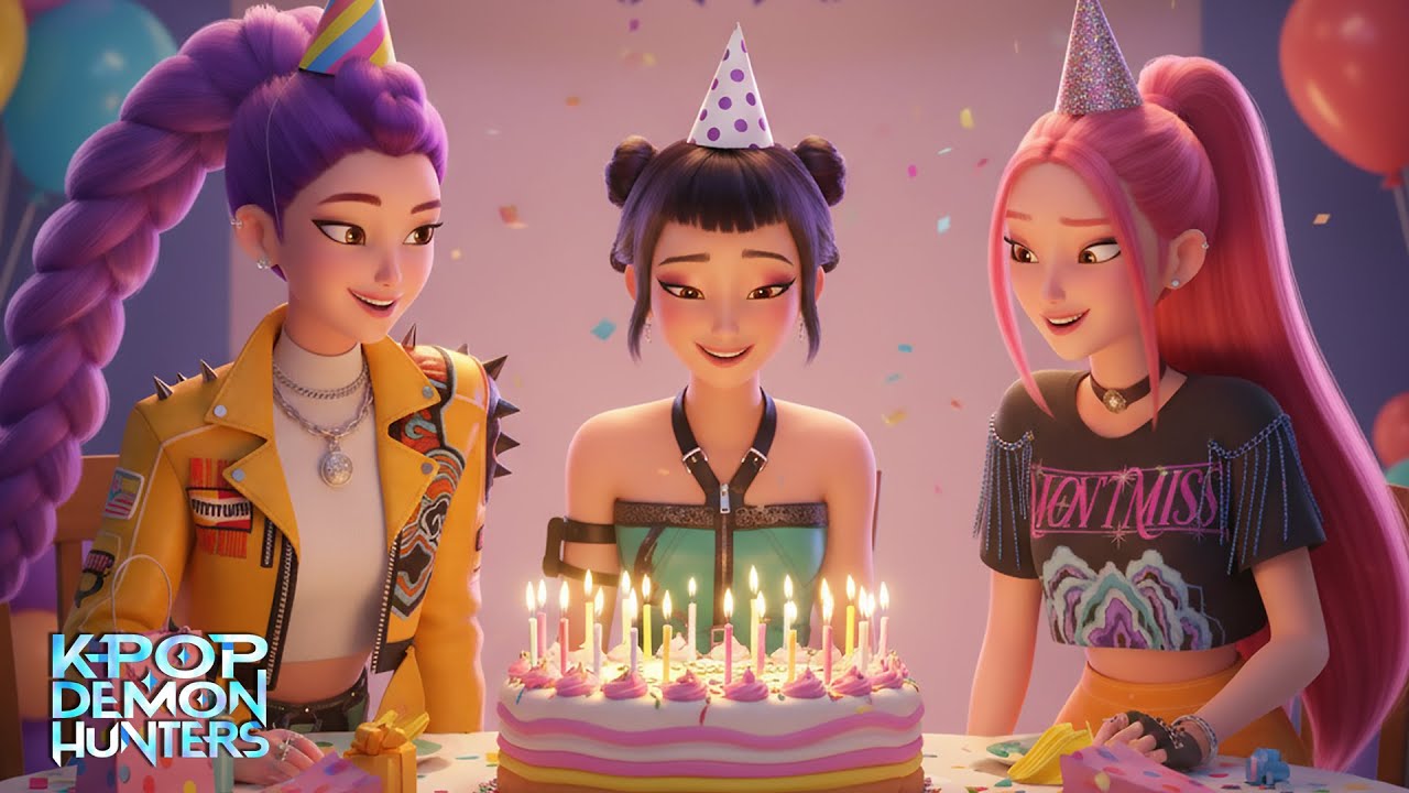 KPop Demon Hunters Birthdays Song | Animated Music Video | Croco Beat