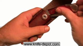 Schrade Uncle Henry Smokey Pocket Knife with Leather Sheath