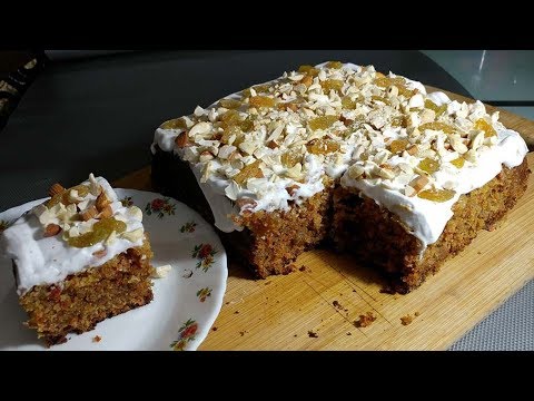 English Carrot Cake Hindi, Soft and Moist cake Saas bahu recipes