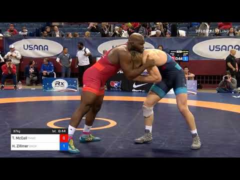 97 Kg Quarterfinal Timmy McCall Titan Mercury Wrestling Club Vs Hayden Zillmer Gopher Wrestling Cl