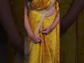 Siril Geometric Print Printed Embellished Bandhani Satin Saree Yellow