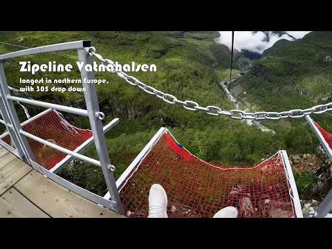 Longest ZIPLINE in northern Europe, 1381m | Flam/Vatnahalsen - Norway