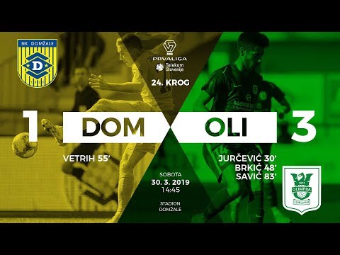 24.krog: Domžale - Olimpija 1:3 ; Prva liga Telekom Slovenije 2018/2019