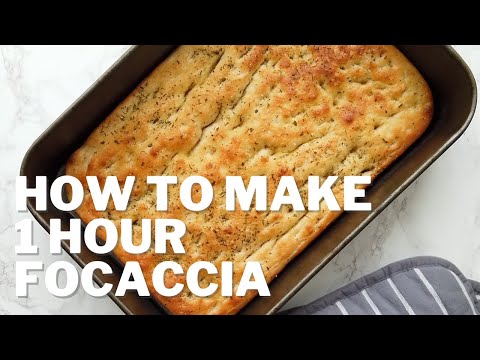 Easy Focaccia in 1hr 🍞⏳