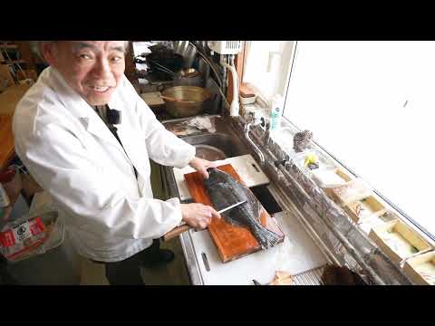 魚を捌いて刺身の予定が寿司に変更！