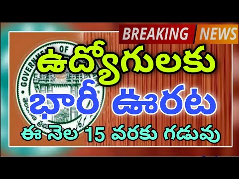 Good News to Employees |ఉద్యోగులకు తీపి కబురు చెప్పిన ప్రభుత్వం |ఈ నెల 15 వరకు గడువు