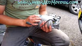 How to replace air conditioning (AC, Air Con) compressor for Audi A6 (C6 4F) 2.0tdi model