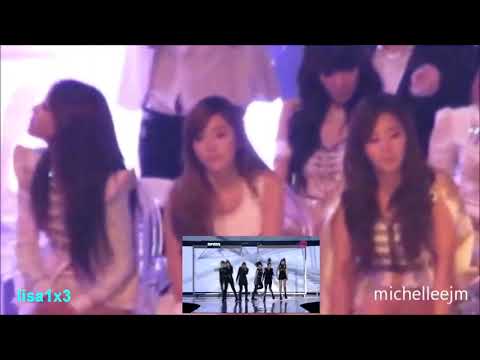 111129 SUJU, SNSD reaction to 2NE1 - I'm the best @MAMA 2011