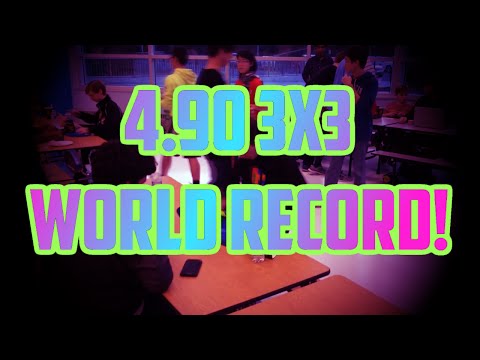 Lucas Etter 4.90 3x3 Rubik's Cube World Record - REMIXED (Slow-Mo + Reaction)
