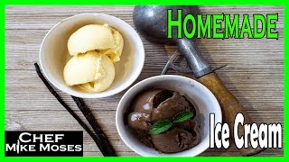 How to make homemade ice cream - Vanilla and Chocolate Mint easy and delicious.