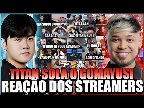 STREAMERS REAGEM ao TITAN e KURI GANHANDO o 2v2 CONTRA GUMAYUSI e KERIA no WORLDS