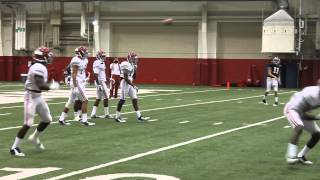 Alabama Quarterbacks and Receivers Run Screen Drills 8/23/14
