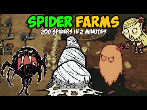 Ultimate Spider Farms Guide in Don't Starve Together (200 Spiders in 2 minutes)