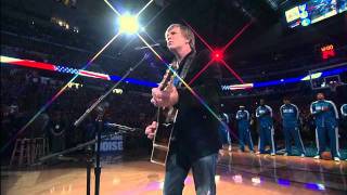 Jack Ingram sings the National Anthem for Game 3 of the NBA Finals