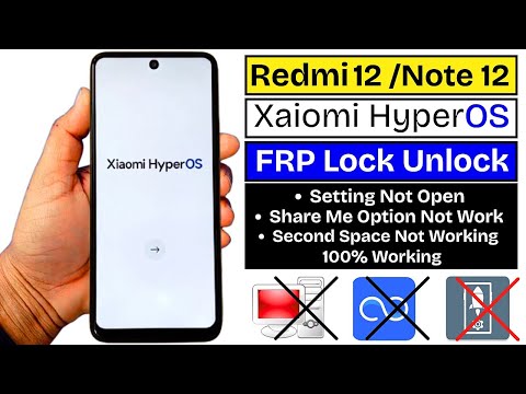 Redmi 12/Note 12 HyperOS Frp Bypass/Unlock Google Account Lock | Without Second Space Without PC
