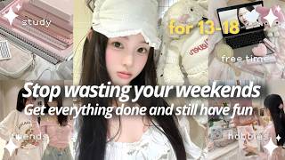 Realistic Weekend Routine For Teenagers (full guide) 📚🩷