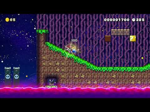 2-1 Boom-Booms moving swamp  ◆ by Luca$! ★ 🍄 Super Mario Maker 2 #akz
