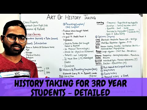 History taking for medical students - 3RD YEAR DETAILED
