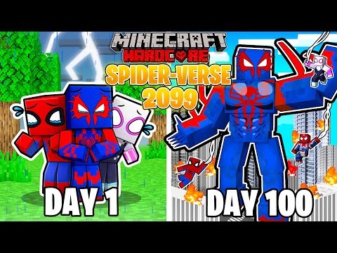I Survived 100 DAYS as SPIDERMAN 2099 in HARDCORE Minecraft!