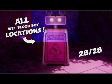 ALL WET FLOOR BOT LOCATIONS | Five Nights at Freddy's: Security Breach RUIN (Guide)