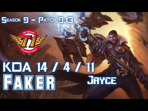 SKT T1 Faker JAYCE vs KARMA Top - Patch 9.13 KR Ranked