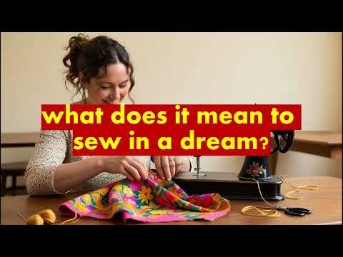 sewing dream meaning, / what does it mean to sew in a dream ? / interpretation  and symbolism