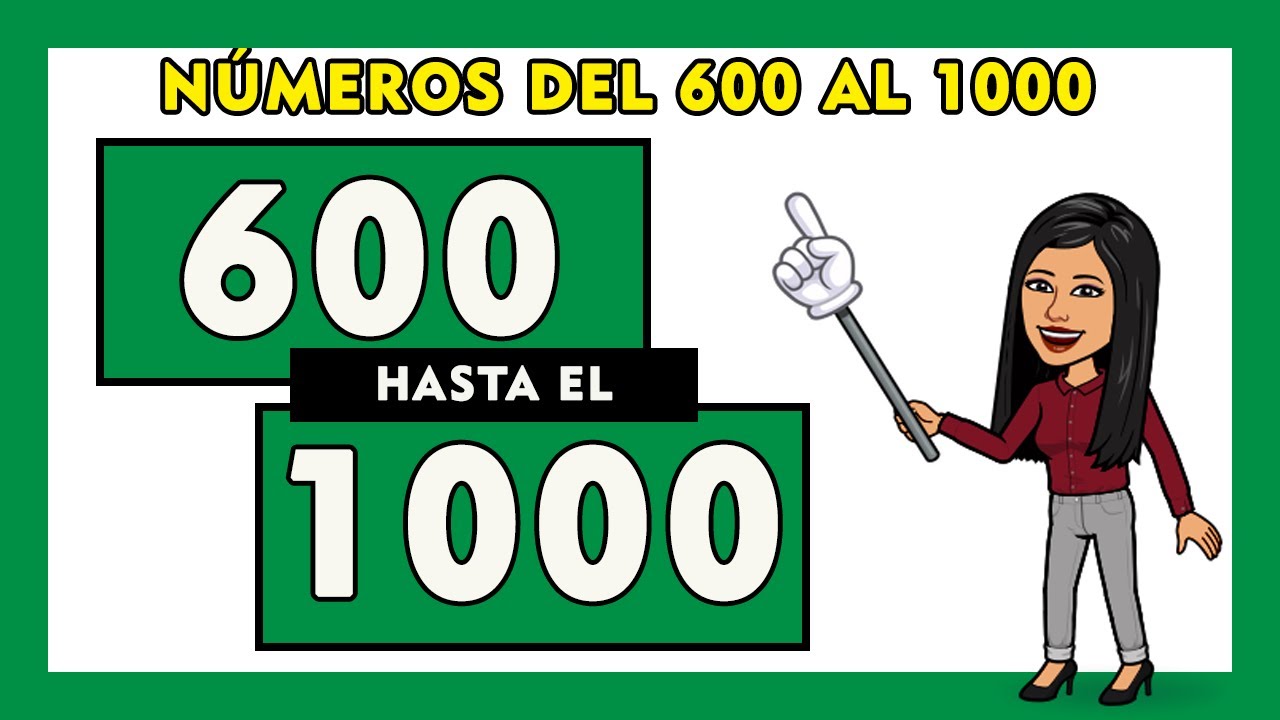 🌟Números del 600 al 1000 en letras en español I Spanish Numbers 600-1000