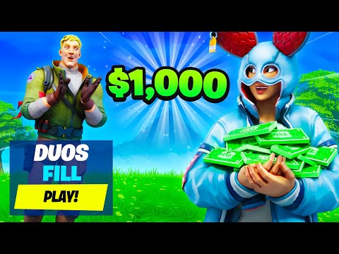 GIVING A RANDOM DUO $1000 (Controlling Same Player)